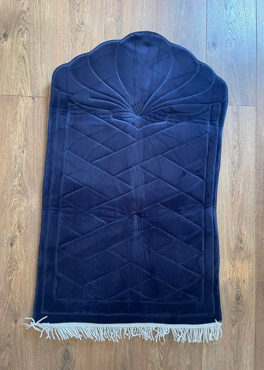 Luxury Quilted Velvet Padded Prayer Mat with Memory Foam