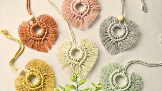 DIY Macrame Heart Car Diffuser | Easy Tutorial