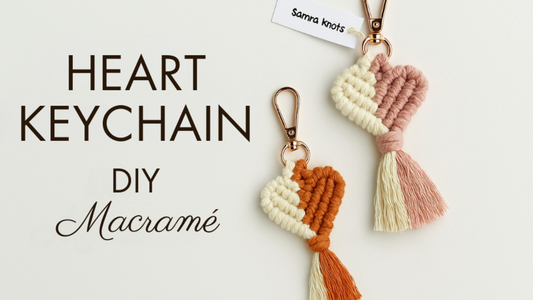 How to Make a DIY Macrame Heart Keychain (Beginner-Friendly)