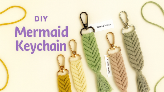 DIY Macrame Mermaid Keychain | Beginner Tutorial