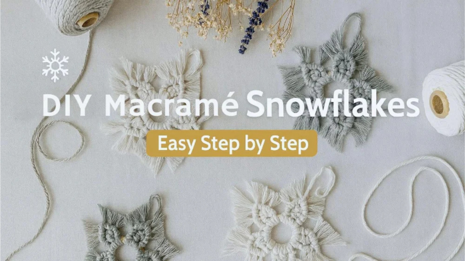 DIY Macrame Snowflake Tutorial | Easy Christmas Ornament – Samra Knots