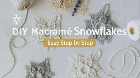 DIY Macrame Christmas Snowflake Tutorial (Beginner-Friendly)