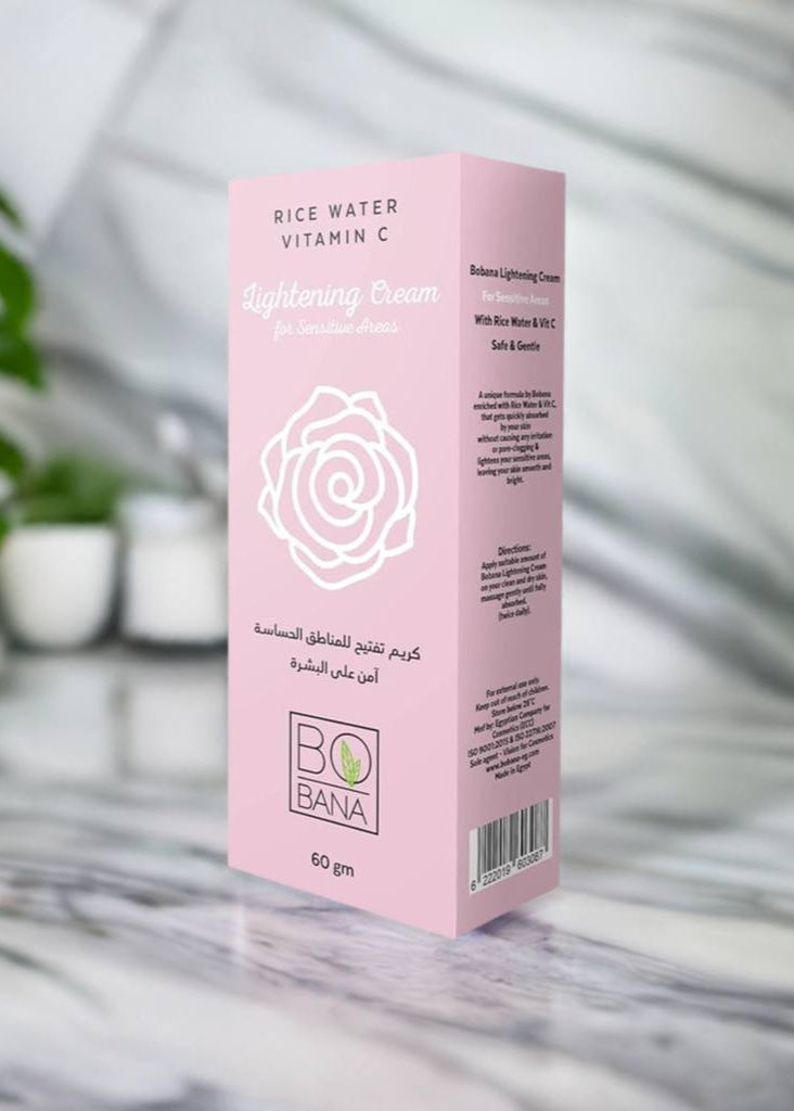 Bobana Rice Water & Vitamin C Lightening Cream for Sensitive Areas