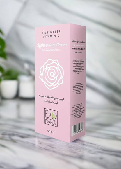 Bobana Rice Water & Vitamin C Lightening Cream for Sensitive Areas
