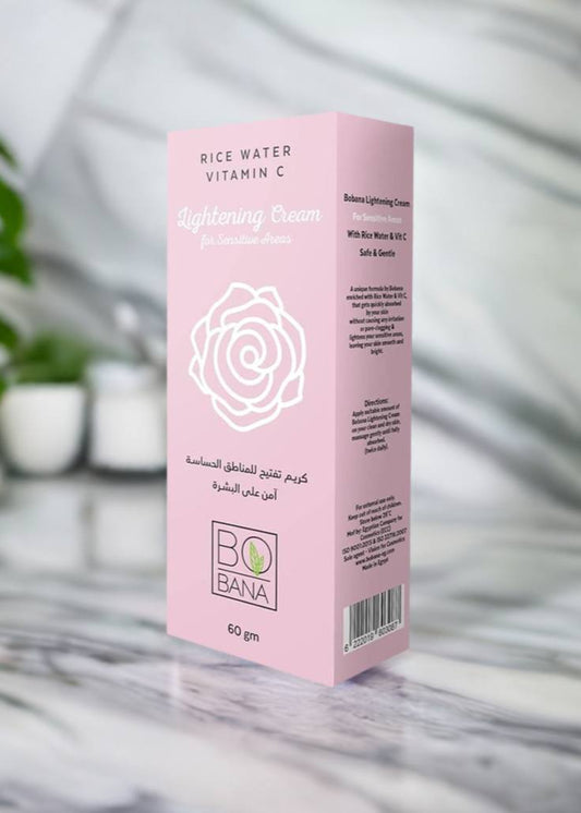 Bobana Rice Water & Vitamin C Lightening Cream for Sensitive Areas