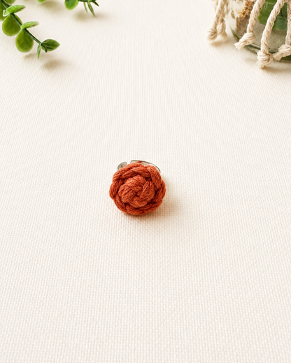 Handmade Macrame Ring | Adjustable Cotton Heart & Flower Ring | Boho Statement Ring for Women & Girls