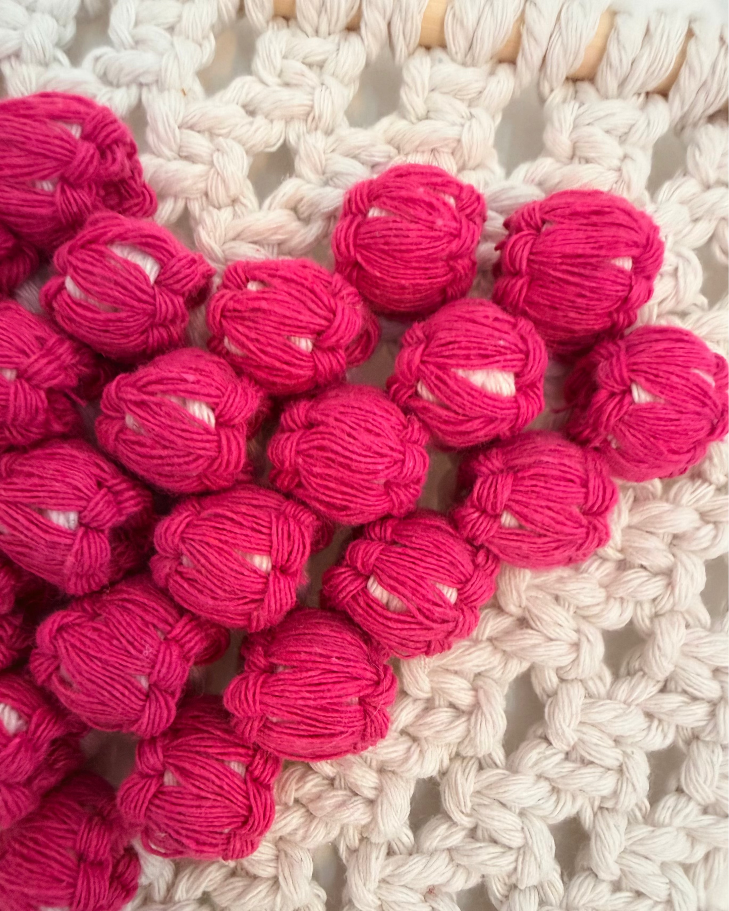 Macrame Heart Wall Hanging – Handmade 3D Pink Heart Boho Decor