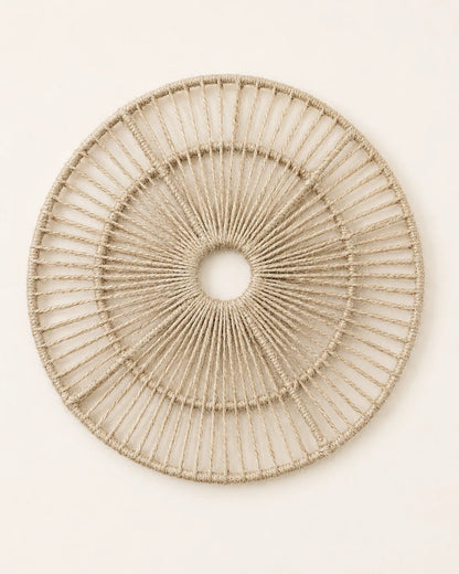 Handmade open jute cord wall decor