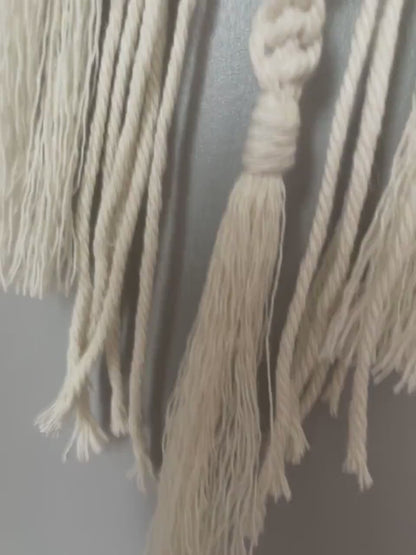 Macrame Crescent Moon Wall Hanging – Handmade Boho Wall Decor